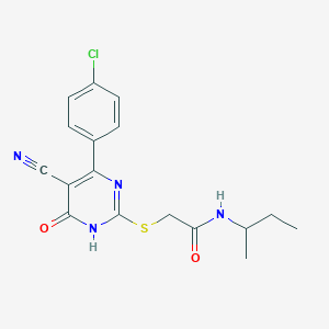 molecular formula C17H17ClN4O2S B14979465 N-(Butan-2-YL)-2-{[4-(4-chlorophenyl)-5-cyano-6-oxo-1,6-dihydropyrimidin-2-YL]sulfanyl}acetamide 