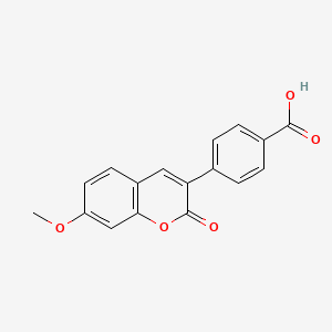 molecular formula C17H12O5 B14979481 4-(7-methoxy-2-oxo-2H-chromen-3-yl)benzoic acid 