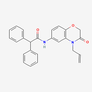 molecular formula C25H22N2O3 B14979485 N-[3-oxo-4-(prop-2-en-1-yl)-3,4-dihydro-2H-1,4-benzoxazin-6-yl]-2,2-diphenylacetamide 