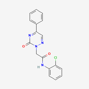 molecular formula C17H13ClN4O2 B14979492 N-(2-chlorophenyl)-2-(3-oxo-5-phenyl-1,2,4-triazin-2(3H)-yl)acetamide 