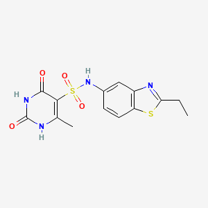 molecular formula C14H14N4O4S2 B14979500 N-(2-ethyl-1,3-benzothiazol-5-yl)-2-hydroxy-4-methyl-6-oxo-1,6-dihydropyrimidine-5-sulfonamide 