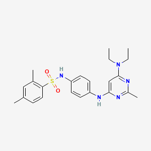 N-(4-((6-(diethylamino)-2-methylpyrimidin-4-yl)amino)phenyl)-2,4-dimethylbenzenesulfonamide