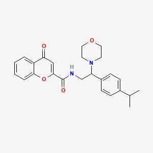 N-[2-(Morpholin-4-YL)-2-[4-(propan-2-YL)phenyl]ethyl]-4-oxo-4H-chromene-2-carboxamide