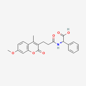 (2S)-{[3-(7-methoxy-4-methyl-2-oxo-2H-chromen-3-yl)propanoyl]amino}(phenyl)ethanoic acid