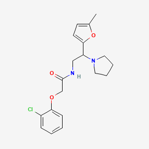 2-(2-chlorophenoxy)-N-[2-(5-methylfuran-2-yl)-2-(pyrrolidin-1-yl)ethyl]acetamide