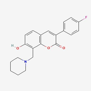 3-(4-fluorophenyl)-7-hydroxy-8-(piperidin-1-ylmethyl)-2H-chromen-2-one