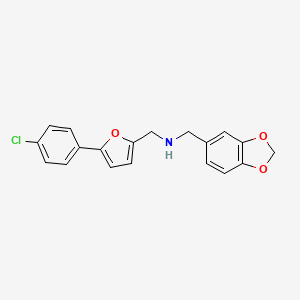 1-(1,3-benzodioxol-5-yl)-N-{[5-(4-chlorophenyl)furan-2-yl]methyl}methanamine