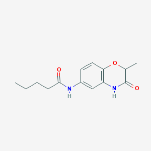 N-(2-methyl-3-oxo-3,4-dihydro-2H-1,4-benzoxazin-6-yl)pentanamide