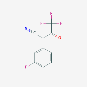 molecular formula C10H5F4NO B1497958 4,4,4-Trifluoro-2-(3-fluorophenyl)-3-oxobutanenitrile CAS No. 954238-37-0