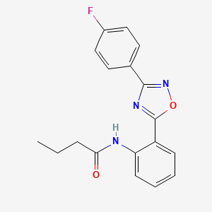 N-{2-[3-(4-fluorophenyl)-1,2,4-oxadiazol-5-yl]phenyl}butanamide