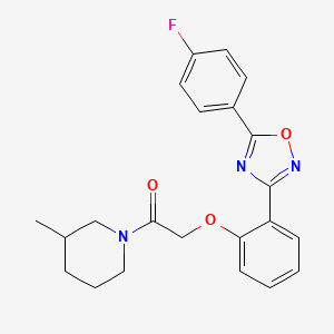 2-{2-[5-(4-Fluorophenyl)-1,2,4-oxadiazol-3-yl]phenoxy}-1-(3-methylpiperidin-1-yl)ethanone