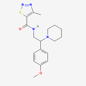 N-[2-(4-methoxyphenyl)-2-(piperidin-1-yl)ethyl]-4-methyl-1,2,3-thiadiazole-5-carboxamide