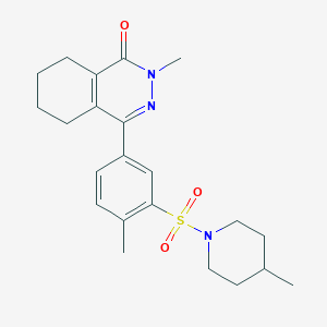 molecular formula C22H29N3O3S B14979588 2-methyl-4-{4-methyl-3-[(4-methylpiperidin-1-yl)sulfonyl]phenyl}-5,6,7,8-tetrahydrophthalazin-1(2H)-one 