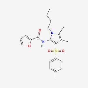 molecular formula C22H26N2O4S B14979596 N-{1-butyl-4,5-dimethyl-3-[(4-methylphenyl)sulfonyl]-1H-pyrrol-2-yl}furan-2-carboxamide 