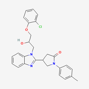 4-{1-[3-(2-chlorophenoxy)-2-hydroxypropyl]-1H-benzimidazol-2-yl}-1-(4-methylphenyl)pyrrolidin-2-one