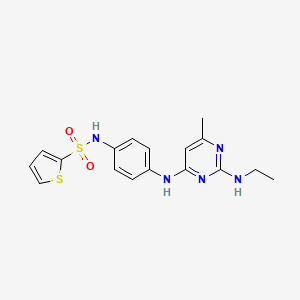 N-(4-{[2-(ethylamino)-6-methylpyrimidin-4-yl]amino}phenyl)thiophene-2-sulfonamide