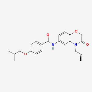 4-(2-methylpropoxy)-N-[3-oxo-4-(prop-2-en-1-yl)-3,4-dihydro-2H-1,4-benzoxazin-6-yl]benzamide