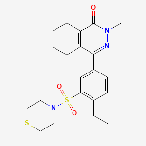 molecular formula C21H27N3O3S2 B14979666 4-[4-ethyl-3-(thiomorpholin-4-ylsulfonyl)phenyl]-2-methyl-5,6,7,8-tetrahydrophthalazin-1(2H)-one 