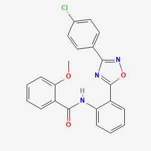 N-{2-[3-(4-chlorophenyl)-1,2,4-oxadiazol-5-yl]phenyl}-2-methoxybenzamide