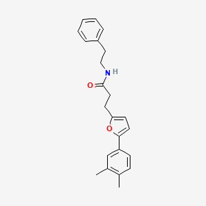 3-[5-(3,4-dimethylphenyl)furan-2-yl]-N-(2-phenylethyl)propanamide