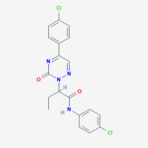 N-(4-chlorophenyl)-2-[5-(4-chlorophenyl)-3-oxo-1,2,4-triazin-2(3H)-yl]butanamide