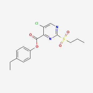 4-Ethylphenyl 5-chloro-2-(propylsulfonyl)pyrimidine-4-carboxylate