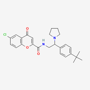 N-[2-(4-tert-butylphenyl)-2-(pyrrolidin-1-yl)ethyl]-6-chloro-4-oxo-4H-chromene-2-carboxamide