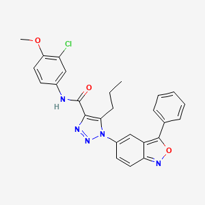 N-(3-chloro-4-methoxyphenyl)-1-(3-phenyl-2,1-benzoxazol-5-yl)-5-propyl-1H-1,2,3-triazole-4-carboxamide