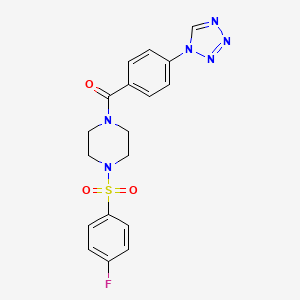 1-[(4-fluorophenyl)sulfonyl]-4-[4-(1H-tetrazol-1-yl)benzoyl]piperazine