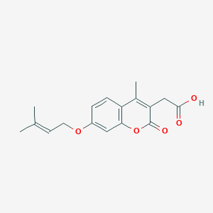 {4-methyl-7-[(3-methylbut-2-en-1-yl)oxy]-2-oxo-2H-chromen-3-yl}acetic acid