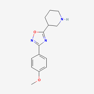 molecular formula C14H17N3O2 B1497976 3-(4-Methoxyphenyl)-5-(piperidin-3-yl)-1,2,4-oxadiazole CAS No. 852022-71-0