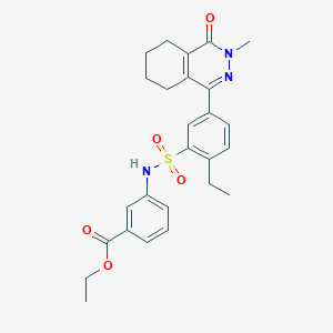 Ethyl 3-({[2-ethyl-5-(3-methyl-4-oxo-3,4,5,6,7,8-hexahydrophthalazin-1-yl)phenyl]sulfonyl}amino)benzoate