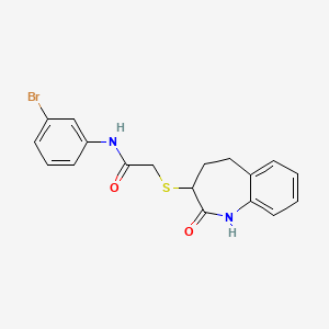 molecular formula C18H17BrN2O2S B14979796 N-(3-bromophenyl)-2-[(2-hydroxy-4,5-dihydro-3H-1-benzazepin-3-yl)sulfanyl]acetamide 