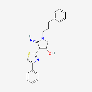 5-amino-1-(3-phenylpropyl)-4-(4-phenyl-1,3-thiazol-2-yl)-1,2-dihydro-3H-pyrrol-3-one