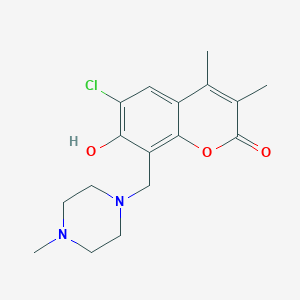 6-chloro-7-hydroxy-3,4-dimethyl-8-[(4-methylpiperazin-1-yl)methyl]-2H-chromen-2-one