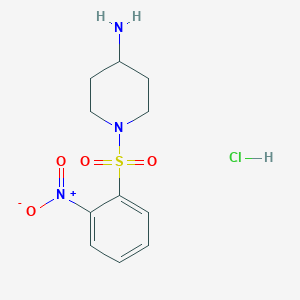 molecular formula C11H16ClN3O4S B1497985 1-((2-Nitrophenyl)sulfonyl)piperidin-4-amine hydrochloride CAS No. 468720-14-1