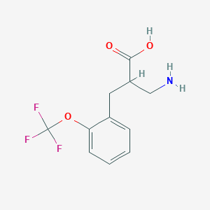 molecular formula C11H12F3NO3 B1497987 2-Aminomethyl-3-(2-trifluoromethoxyphenyl)propionic acid CAS No. 910443-92-4