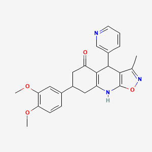 7-(3,4-Dimethoxyphenyl)-3-methyl-4-(pyridin-3-yl)-4,6,7,8-tetrahydro[1,2]oxazolo[5,4-b]quinolin-5-ol