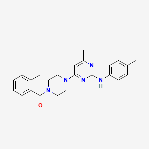 4-methyl-6-[4-(2-methylbenzoyl)piperazin-1-yl]-N-(4-methylphenyl)pyrimidin-2-amine