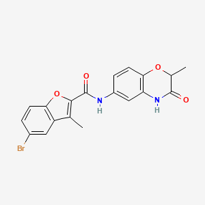 5-bromo-3-methyl-N-(2-methyl-3-oxo-3,4-dihydro-2H-1,4-benzoxazin-6-yl)-1-benzofuran-2-carboxamide