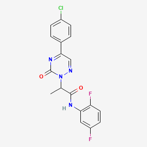 2-[5-(4-chlorophenyl)-3-oxo-1,2,4-triazin-2(3H)-yl]-N-(2,5-difluorophenyl)propanamide