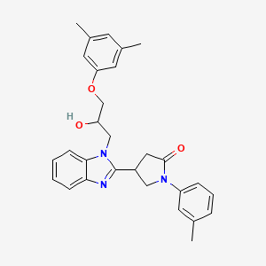 4-{1-[3-(3,5-dimethylphenoxy)-2-hydroxypropyl]-1H-benzimidazol-2-yl}-1-(3-methylphenyl)pyrrolidin-2-one