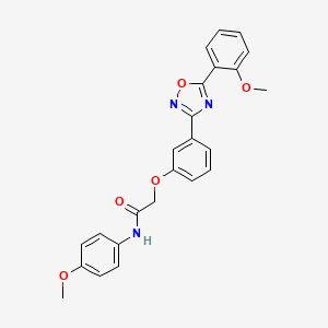 molecular formula C24H21N3O5 B14979950 N-(4-methoxyphenyl)-2-{3-[5-(2-methoxyphenyl)-1,2,4-oxadiazol-3-yl]phenoxy}acetamide 