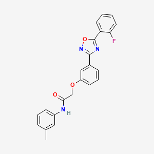 2-{3-[5-(2-fluorophenyl)-1,2,4-oxadiazol-3-yl]phenoxy}-N-(3-methylphenyl)acetamide