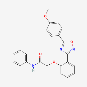 2-{2-[5-(4-methoxyphenyl)-1,2,4-oxadiazol-3-yl]phenoxy}-N-phenylacetamide