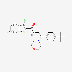 N-[2-(4-tert-butylphenyl)-2-(morpholin-4-yl)ethyl]-3-chloro-6-methyl-1-benzothiophene-2-carboxamide