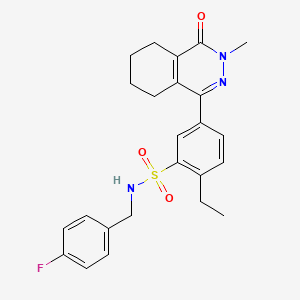 2-ethyl-N-(4-fluorobenzyl)-5-(3-methyl-4-oxo-3,4,5,6,7,8-hexahydrophthalazin-1-yl)benzenesulfonamide