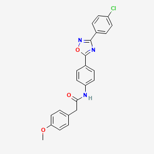 N-{4-[3-(4-chlorophenyl)-1,2,4-oxadiazol-5-yl]phenyl}-2-(4-methoxyphenyl)acetamide