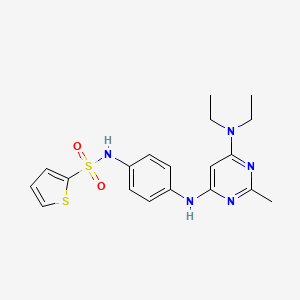 N-(4-{[6-(diethylamino)-2-methylpyrimidin-4-yl]amino}phenyl)thiophene-2-sulfonamide