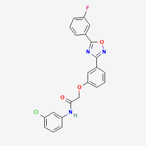 molecular formula C22H15ClFN3O3 B14980039 N-(3-chlorophenyl)-2-{3-[5-(3-fluorophenyl)-1,2,4-oxadiazol-3-yl]phenoxy}acetamide 